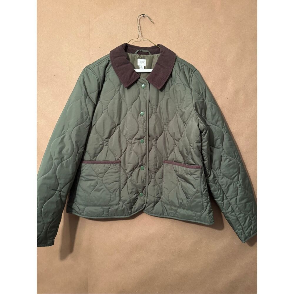 J. Crew Quilted Barn Jacket, Green